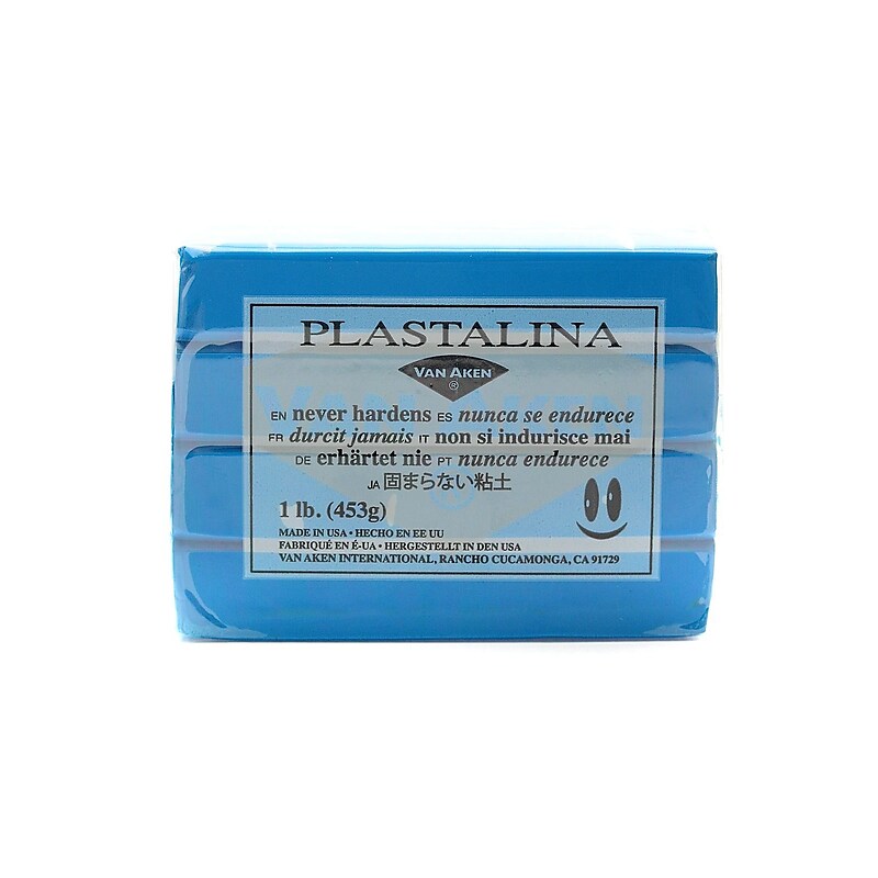 Van Aken Plastalina Modeling Clay Turquoise 1 Lb. Bar  [Pack Of 4] (4PK-10107) image 1