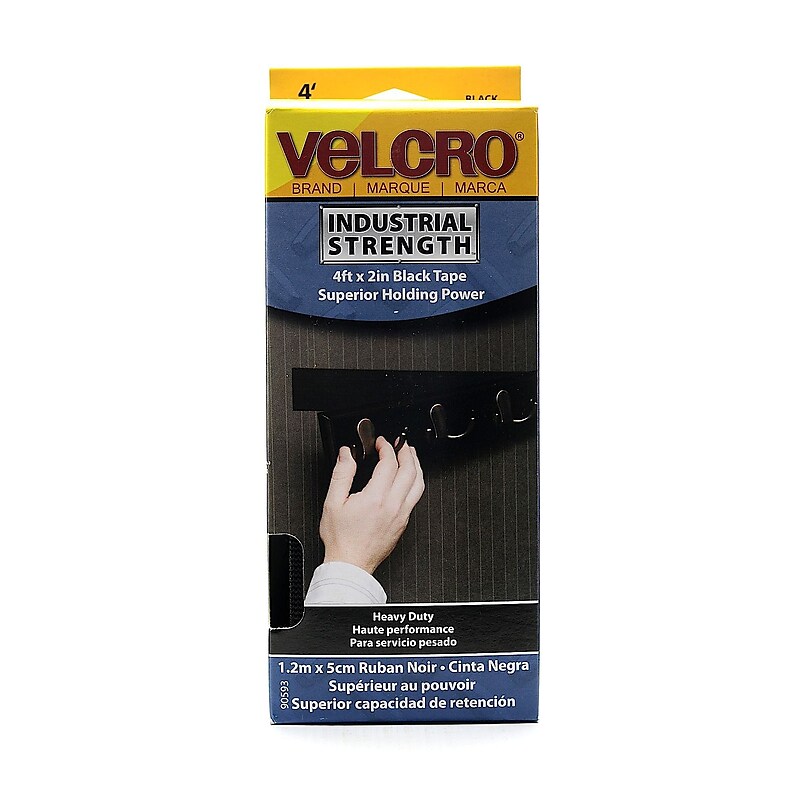 Velcro® Hook and Loop Strips Fastener Roll, 2" x 1.33 yds., Black (90593) image 1