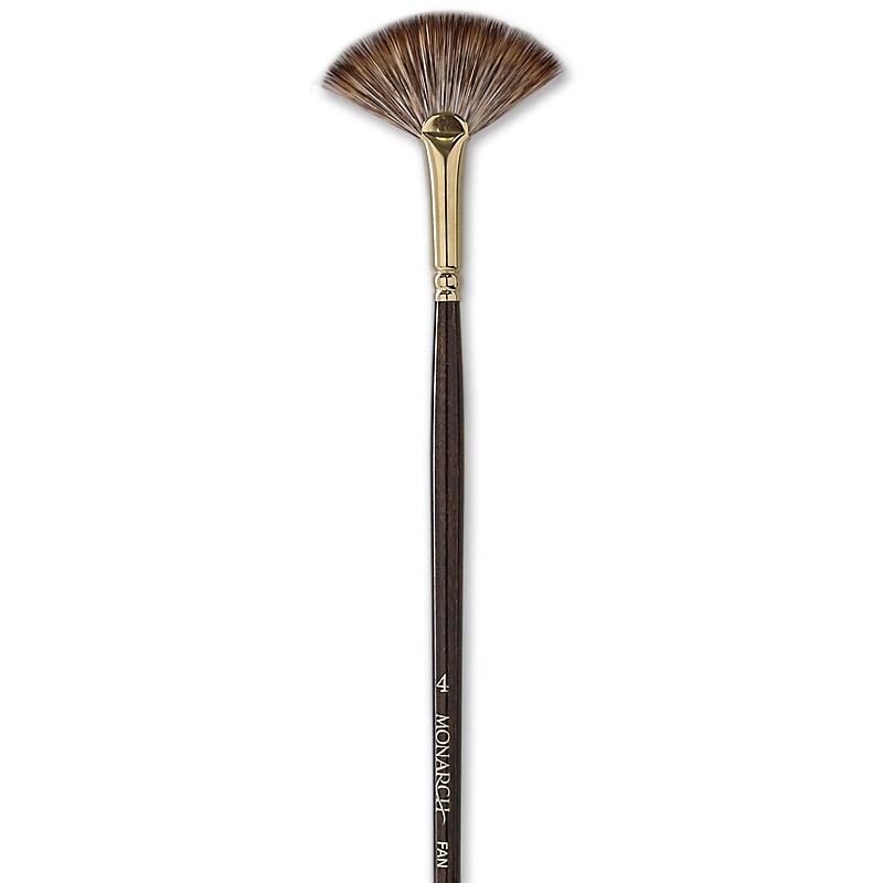 Winsor  And  Newton Monarch Brushes 4 Fan Long Handle (5506004) image 1