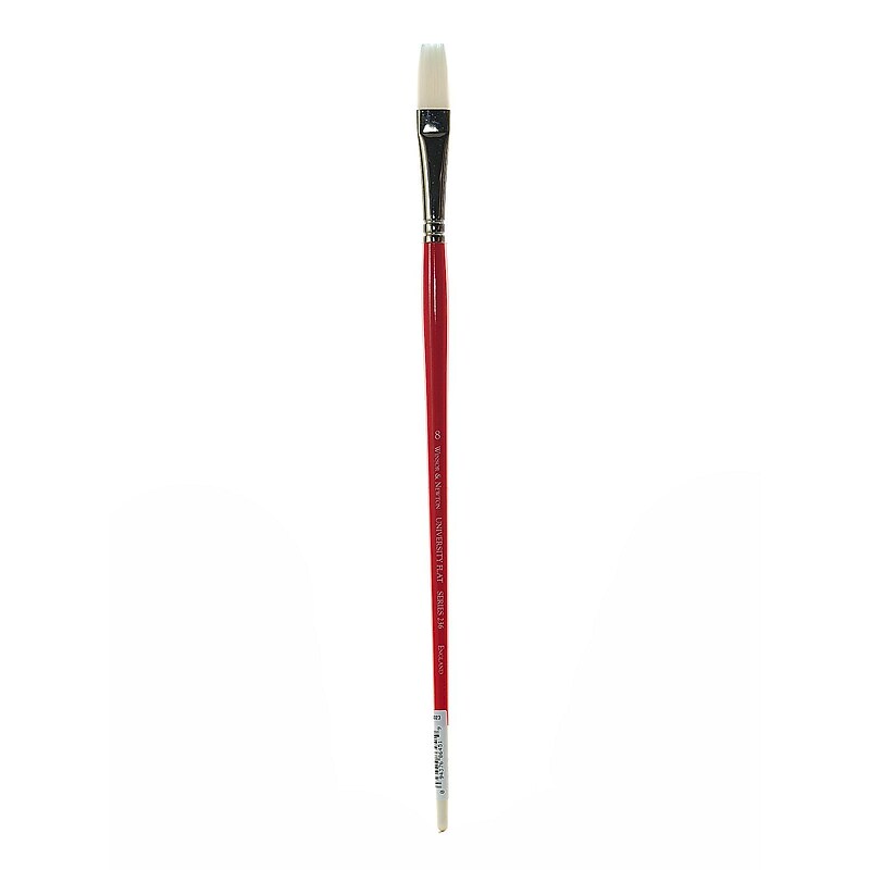 Winsor  And  Newton University Series Long Handled Brushes 8 Flat 236 (5417008) image 1