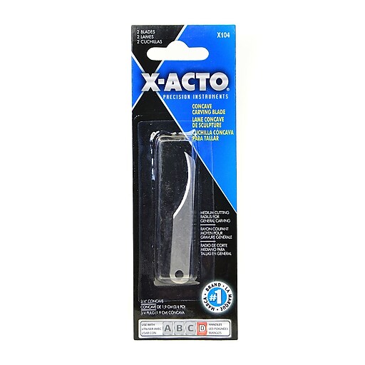 XActo No. 104 3/4 Inch Concave Carving Blades Pack Of 2 [Pack Of 6] (6PKX104) at Staples