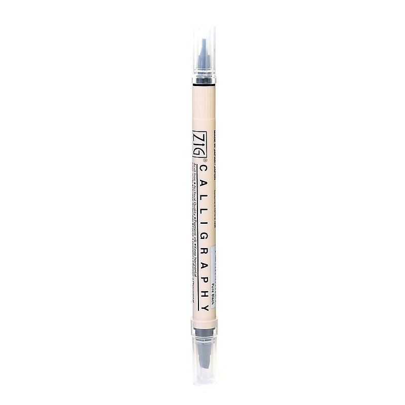 Zig Memory System Twin Tip Calligraphy Pen Pure Black [Pack Of 12] (12PK-MS3400/10) image 1