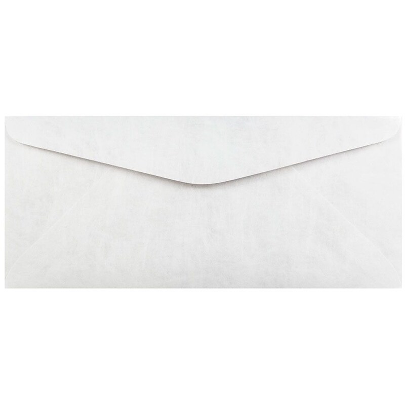 JAM Paper #11 Tear-Proof Tyvek Envelopes, 4.5 x 10.375, White, 50/Pack (2131078C) image 1