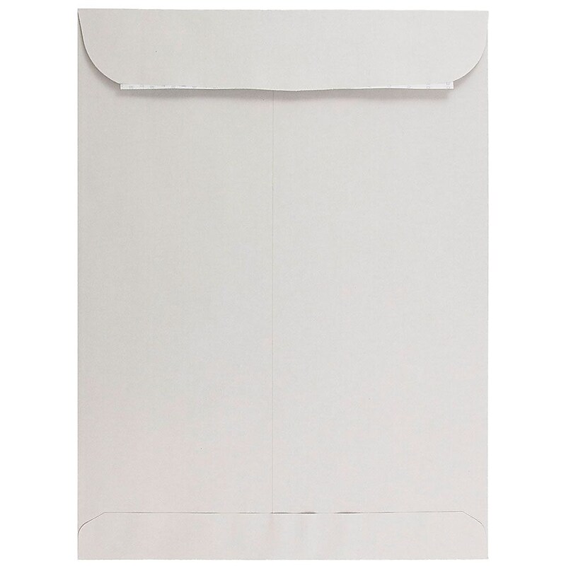 JAM Paper 10 x 13 Kraft Open End Envelopes with Peel and Seal Closure, Light Grey Kraft, Bulk 500/Box (12931116) image 1