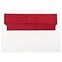 JAM Paper 3.875 x 8.125 Foil Lined Invitation Envelopes, White with Red Foil, 25/Pack (32430261)~#|#~m004542970_sc7