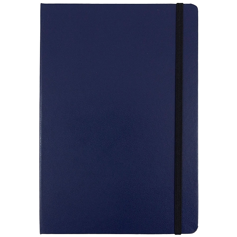 JAM Paper Hardcover Journal, 5.88" x 8.5", Narrow Ruled, Blue, 200 Pages (340526607) image 1