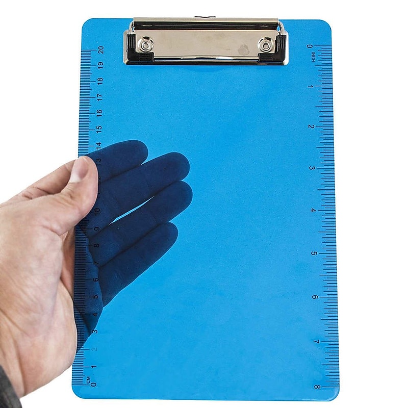 JAM Paper Plastic Clipboard, Memo Size, Blue (331CPMBU) image 1