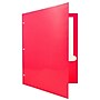 JAM Paper Laminated Glossy 3 Hole Punch Two-Pocket Folders, Fuchsia Hot Pink, 100/Box (385GHPFUB)~#|#~m004543496_sc7