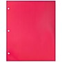 JAM Paper Laminated Glossy 3 Hole Punch Two-Pocket Folders, Fuchsia Hot Pink, 100/Box (385GHPFUB)~#|#~m004543497_sc7