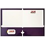 JAM Paper Laminated Glossy 3 Hole Punch Two-Pocket Folders, Purple, 6/Pack (385GHPPUA)~#|#~m004543519_sc7