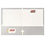 JAM Paper Laminated Glossy 3 Hole Punch Two-Pocket Folders, Silver, 50/Box (385GHPSIC)~#|#~m004543529_sc7