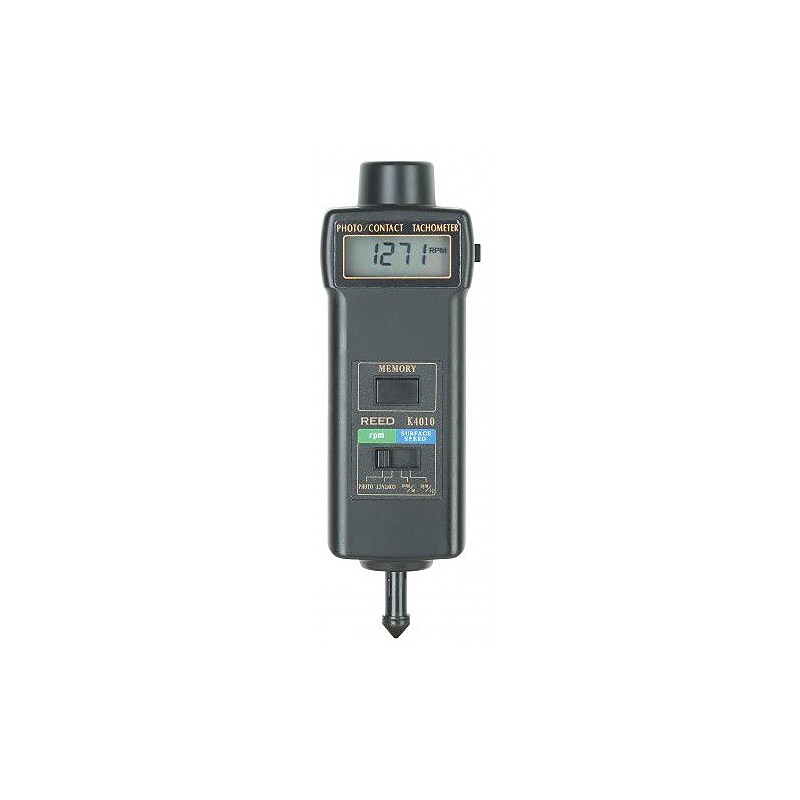 Reed Instruments K4010 Digital Combination Contact/Photo Tachometer, Black image 1
