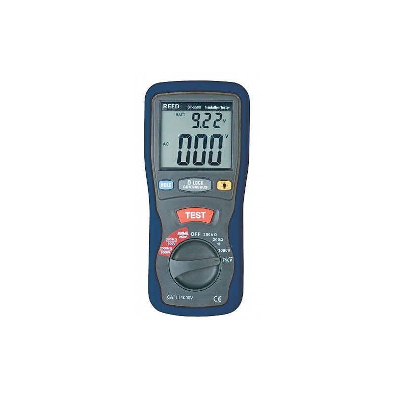 Reed Instruments ST-5500 Digital Insulation Tester, Blue image 1