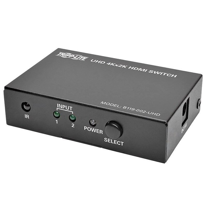 Tripp Lite B119-002-UHD 2-Port HDMI Switch for Video and Audio image 1