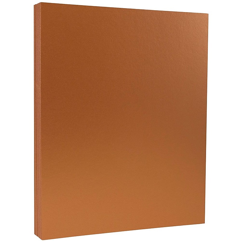 JAM Paper Metallic Colored 8.5" x 11" Color Copy Paper, 32 lbs. Copper, 100 Sheets/Pack (173SD8511CO120) image 1
