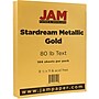 JAM Paper Metallic Colored Paper, 32 lbs., 8.5" x 11", Gold Stardream, 100 Sheets/Pack (173SD8511GO120)~#|#~m004638648_sc7