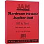 JAM Paper Metallic Colored Paper, 32 lbs., 8.5" x 11", Jupiter Red Stardream, 100 Sheets/Pack (173SD8511JU120)~#|#~m004638651_sc7