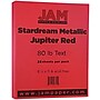 JAM Paper Metallic Colored Paper, 32 lbs., 8.5" x 11", Jupiter Red Stardream, 25 Sheets/Pack (173SD8511JU120B)~#|#~m004638653_sc7