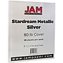 JAM Paper Metallic Colored 8.5" x 11" Paper, 32 lbs., Silver Stardream, 25 Sheets/Pack (173SD8511SI120B)~#|#~m004638658_sc7