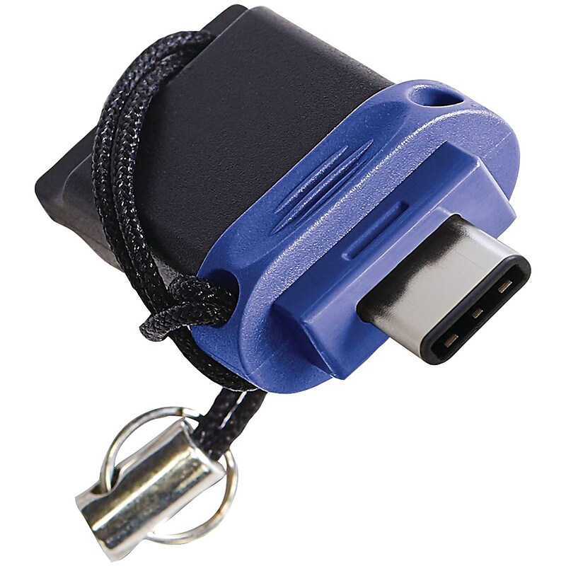 Verbatim Store 'n' Go Dual 64GB USB 3.0 Type A Flash Drive, Black and Blue (VTM99155) image 1