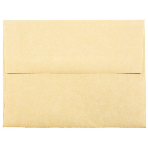 JAM Paper® A2 Invitation Envelopes, 4 3/8 x 5 3/4, Parchment Antique