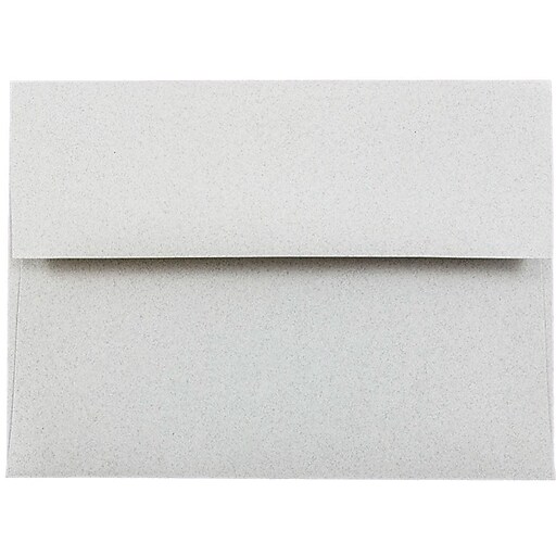 JAM Paper® A6 Invitation Envelopes, 4.75 x 6.5, Granite Grey, 25/pack