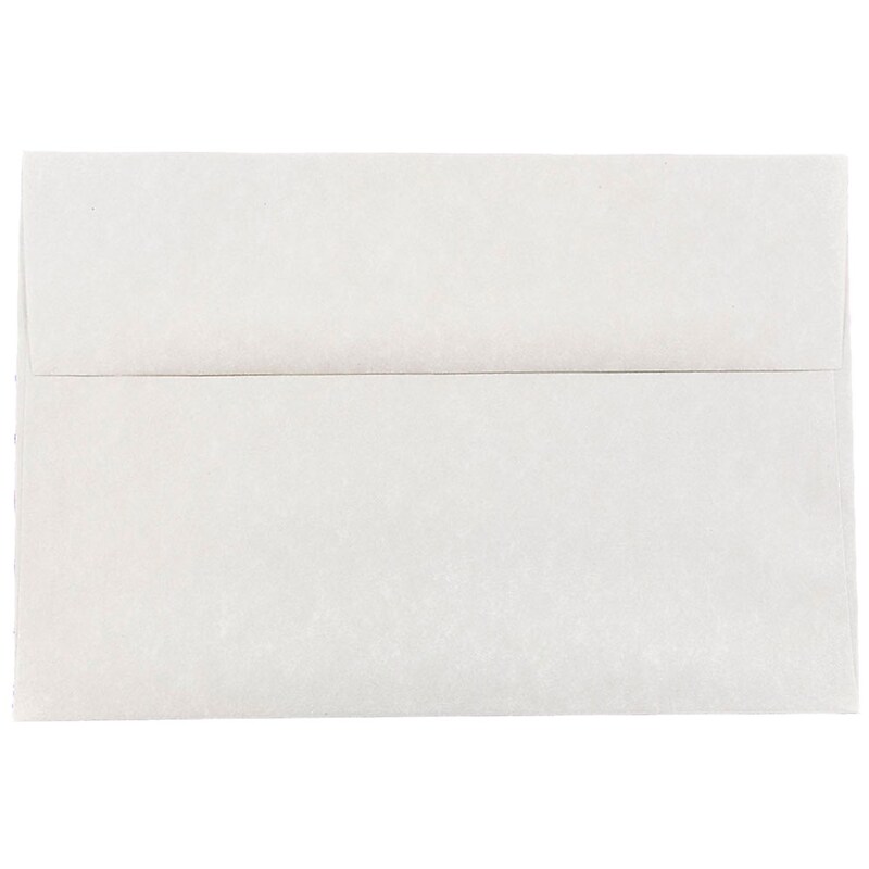 JAM Paper A8 Parchment Invitation Envelopes, 5.5 x 8.125, Pewter Grey Recycled, 50/Pack (91304I) image 1