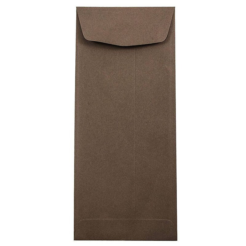 JAM Paper #11 Policy Business Envelopes, 4.5 x 10.375, Chocolate Brown Recycled, Bulk 500/Box (233716H) image 1
