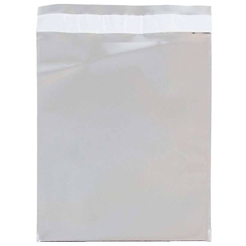 JAM Paper 6.25 x 7.875 Open End Foil Envelopes with Self-Adhesive Closure, Silver, 100/Pack (01323303B) image 1