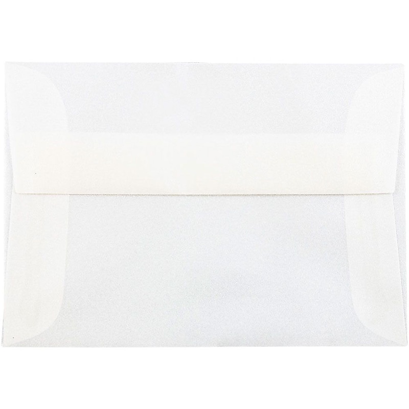 JAM Paper 4Bar A1 Translucent Vellum Envelopes, 3.625 x 5.125, Platinum Silver, 25/Pack (1591590) image 1