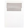 JAM Paper 6 x 6 Square Foil Lined Invitation Envelopes, White with Silver Foil, 25/Pack (3244688)~#|#~m004671940_sc7