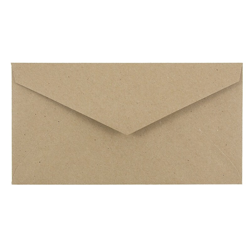 JAM Paper Kraft Monarch Envelopes, 3.875 x 7.5, Brown Kraft Paper Bag, Bulk 1000/Carton (36317567B) image 1