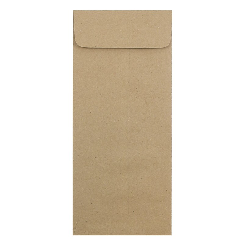 JAM Paper #14 Kraft Policy Business Envelopes, 5 x 11.5, Brown Kraft Paper Bag, 25/Pack (36317569) image 1