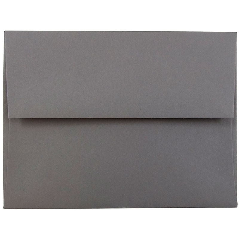 JAM Paper A2 Invitation Envelopes, 4.375 x 5.75, Dark Grey, 50/Pack (36396432I) image 1