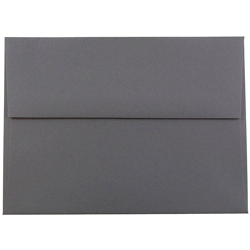 JAM Paper A6 Invitation Envelopes, 4.75 x 6.5, Dark Grey, Bulk 250/Box (36396433H) image 1