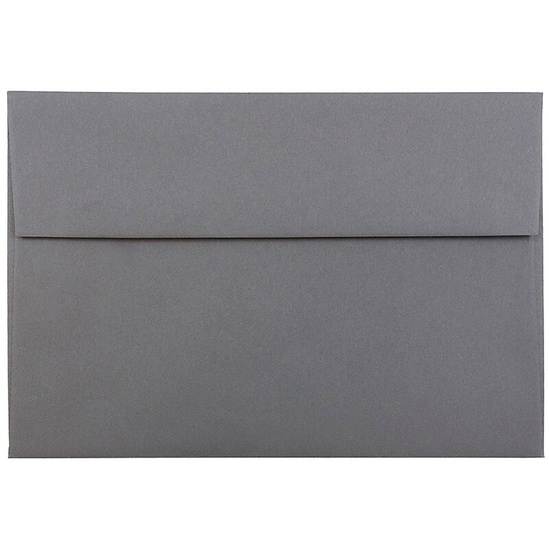 JAM Paper A8 Invitation Envelopes, 5.5 x 8.125, Dark Grey, Bulk 250/Box (36396435H) image 1