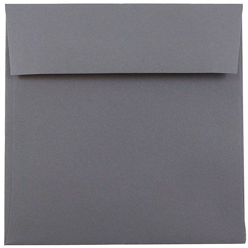 JAM Paper 6 x 6 Square Invitation Envelopes, Dark Grey, Bulk 250/Box (36396439H) image 1