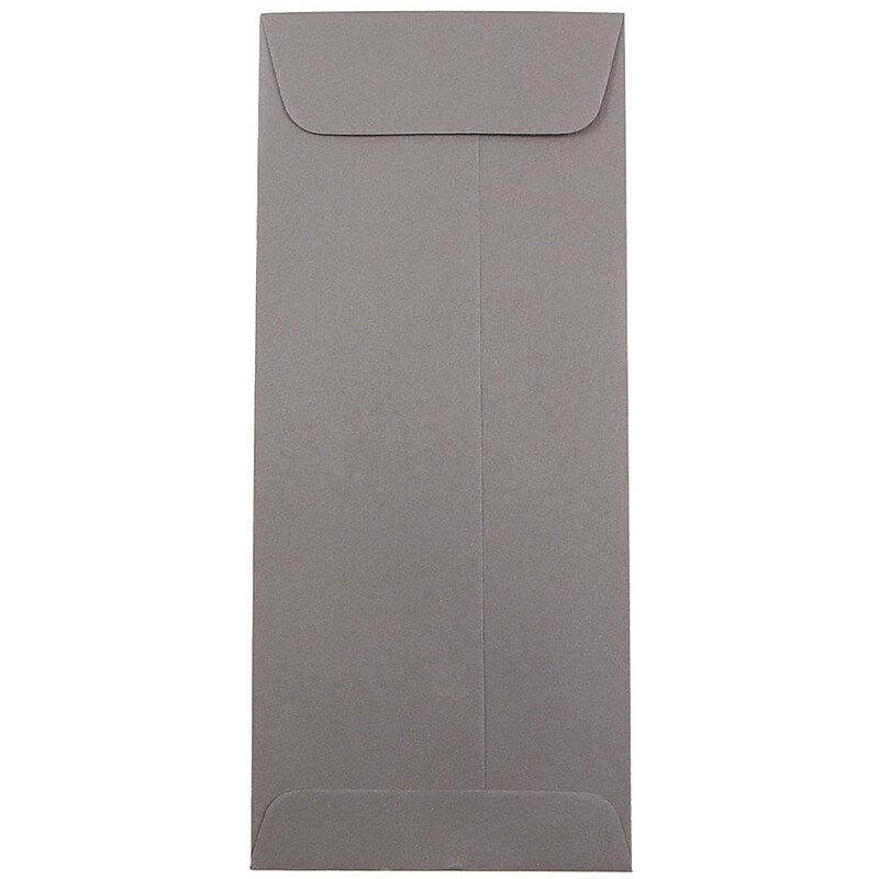 JAM Paper #10 Policy Business Envelopes, 4 1/8" x 9 1/2", Dark Grey, 25/Pack (36396445) image 1