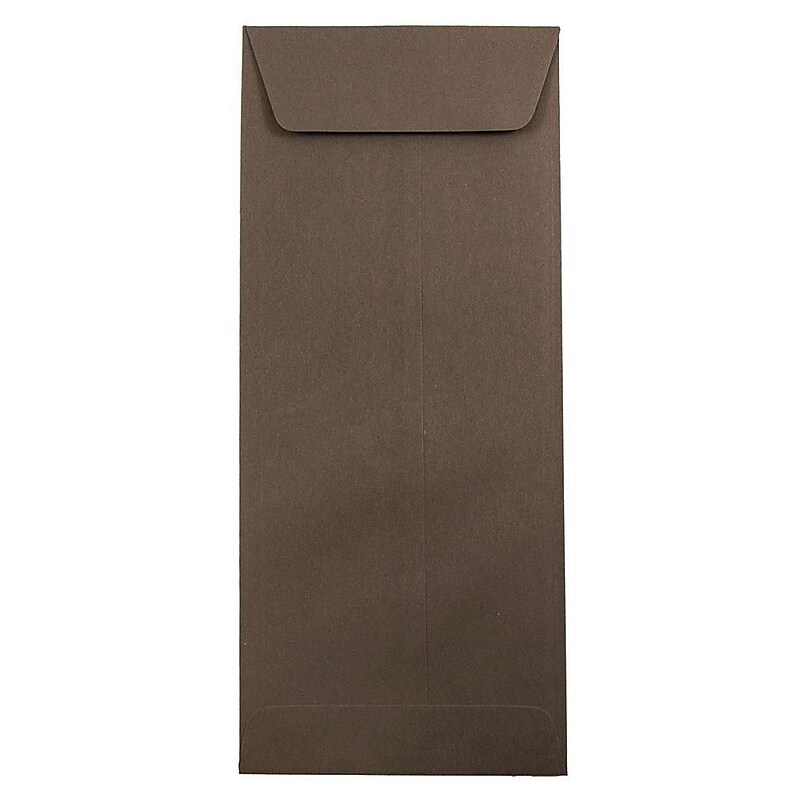 JAM Paper #14 Policy Business Commercial Envelopes, 5 x 11.5, Chocolate Brown Recycled, Bulk 500/Box (90094030H) image 1