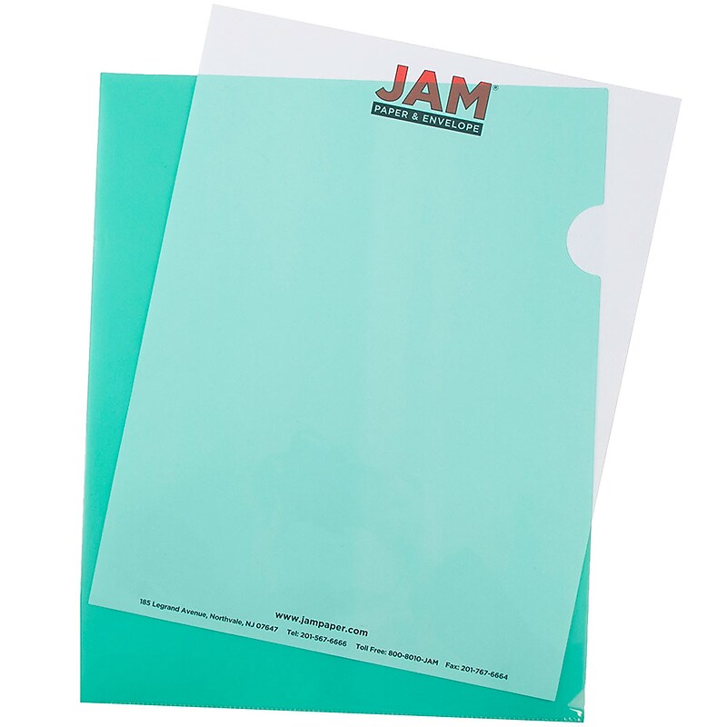 JAM Paper® Plastic Sleeves, 9" x 12", Green, 12/Pack (226325846) image 1