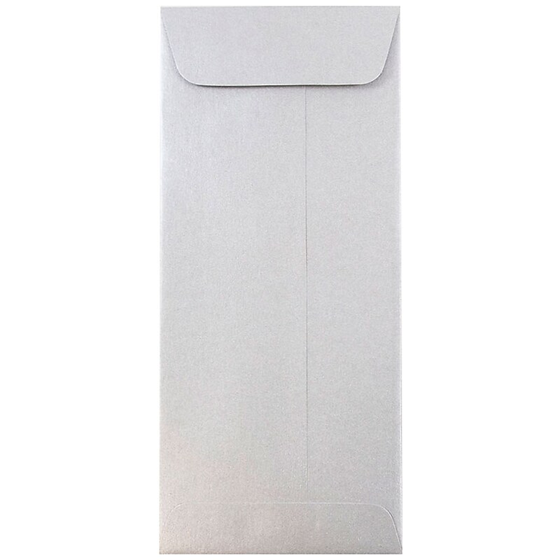 JAM Paper #10 Policy Metallic Envelopes, 4.125 x 9.5, Stardream Silver, Bulk 1000/Carton (900905922B) image 1