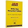 JAM Paper Smooth Colored 8.5" x 14" Copy Paper, 24 lbs., Yellow Recycled, 500 Sheets/Ream (0151050B)~#|#~m004672068_sc7
