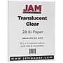 JAM Paper Translucent Vellum 28lb Paper, 8.5 x 11, Clear, 250 Sheets/Pack (1263B)~#|#~m004672106_sc7