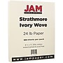 JAM Paper® Strathmore 24lb Paper, 8.5 x 11, Ivory Wove, 500 Sheets/Ream (191259B)~#|#~m004672143_sc7