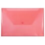 JAM Paper Plastic Envelopes with Snap Closure, Legal Booklet, 9.75 x 14.5, Red, 12/Pack (34830RE)~#|#~m004672160_sc7