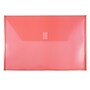 JAM Paper® Plastic Envelopes with Hook & Loop Closure, Legal Booklet, 9.75 x 14.5, Red, 12/Pack (219V0RE)~#|#~m004672164_sc7