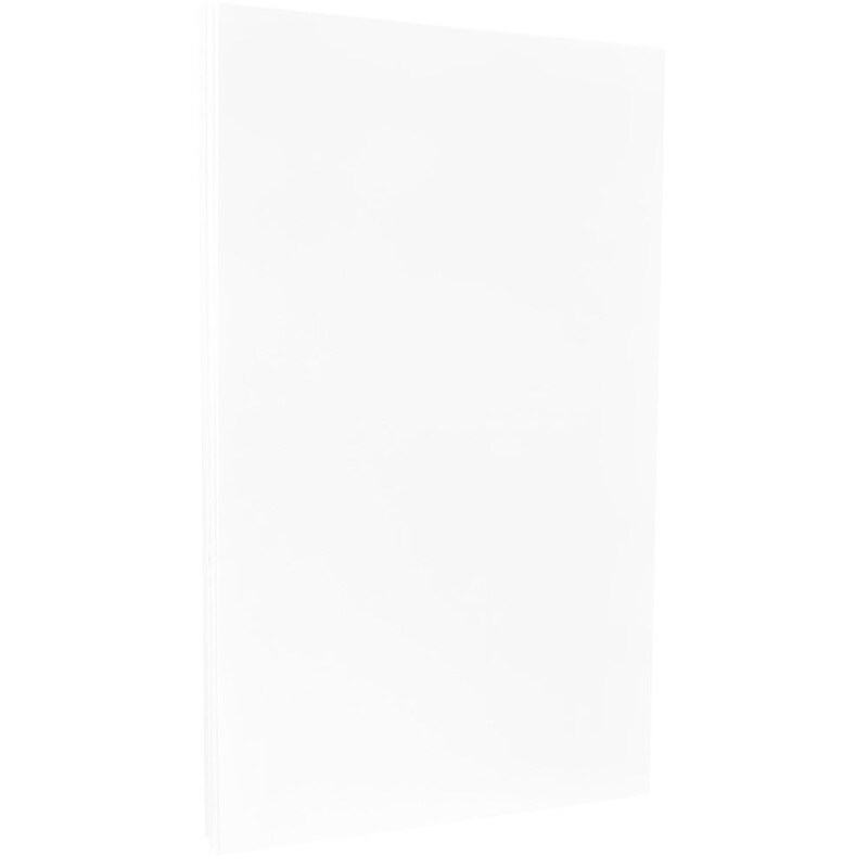 JAM Paper Legal Strathmore, 8.5" x 14", Business paper, 32 lbs., Bright White Wove, 100 Sheets/Pack (2203719135) image 1