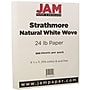 JAM Paper® Strathmore 24lb Paper, 8.5 x 11, Natural White Wove, 500 Sheets/Ream (300033B)~#|#~m004672182_sc7