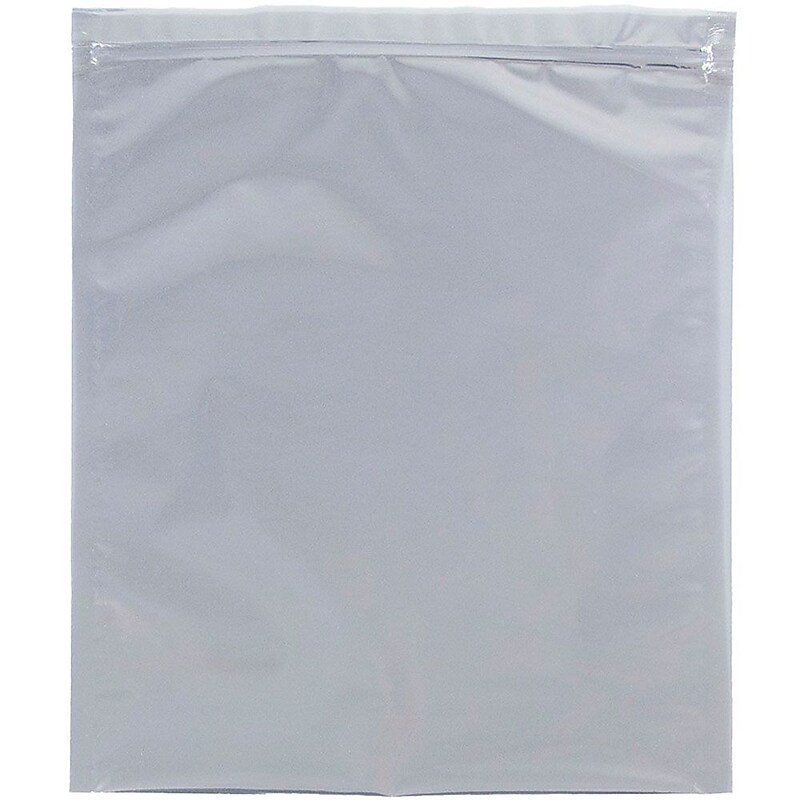 JAM Paper 8.5 x 8.5 Square Foil Invitation Envelopes with Zip Closure, Clear, 25/Pack (3008D8DG4906) image 1