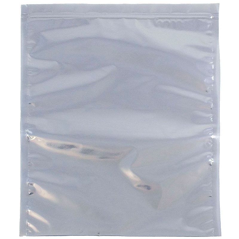 JAM Paper 9 x 12 Open End Catalog Foil Envelopes with Zip Closure, Clear, 25/Pack (300912A58A3) image 1